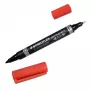 Pennarello indelebile Staedtler Lumocolor Duo punta fine/tonda rosso