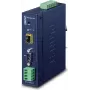 Planet convertitore industriale RS-232 -422 -485 to IP - 1x COM - 1x 100Base-FX -SFP - 9-48VDC - -40-+75
