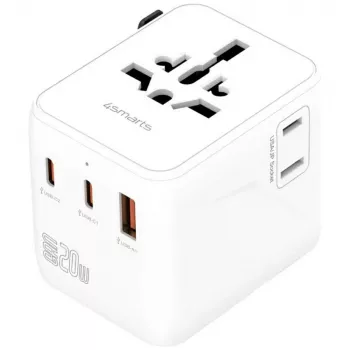 Adattatore da viaggio 20W GaN Nomad 2xUSB-C + 1xA