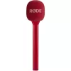 Microfono portatile per interviste Rode Interview GO – rosso (compatto, a mano, plug-and-play)