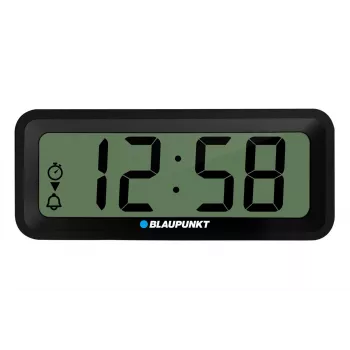 Accessorio elettronico BLAUPUNKT CL04BK — orologio compatto nero con termometro, indicatore di umidità, calendario, sveglia, funzione snooze, batteria AAA