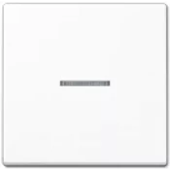 Interruttore luce JUNG A 590 KO5 WW — pulsante 1 via, duroplast bianco, 55×55 mm