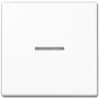 Interruttore luce JUNG A 590 KO5 WW — pulsante 1 via, duroplast bianco, 55×55 mm