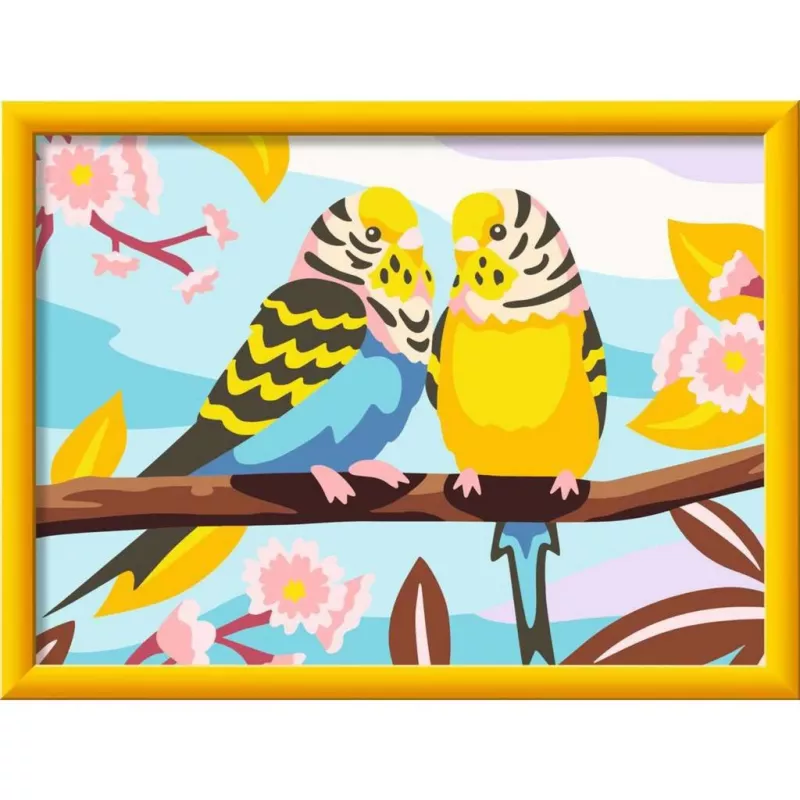 CreArt - Farbenfrohe Wellensittiche, pittura