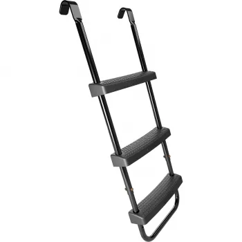 Scala per trampolino HUDORA universale 70–100 cm, nera, gradini di sicurezza regolabili