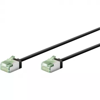 Goobay cavo patch CAT 8.1 ultraflessibile sottile U/FTP nero - connettore extra corto 99,9% (74354)