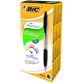BIC penna a sfera ATLANTIS REFRSH 1,0 mm nero, scatola 12 pz. 136717