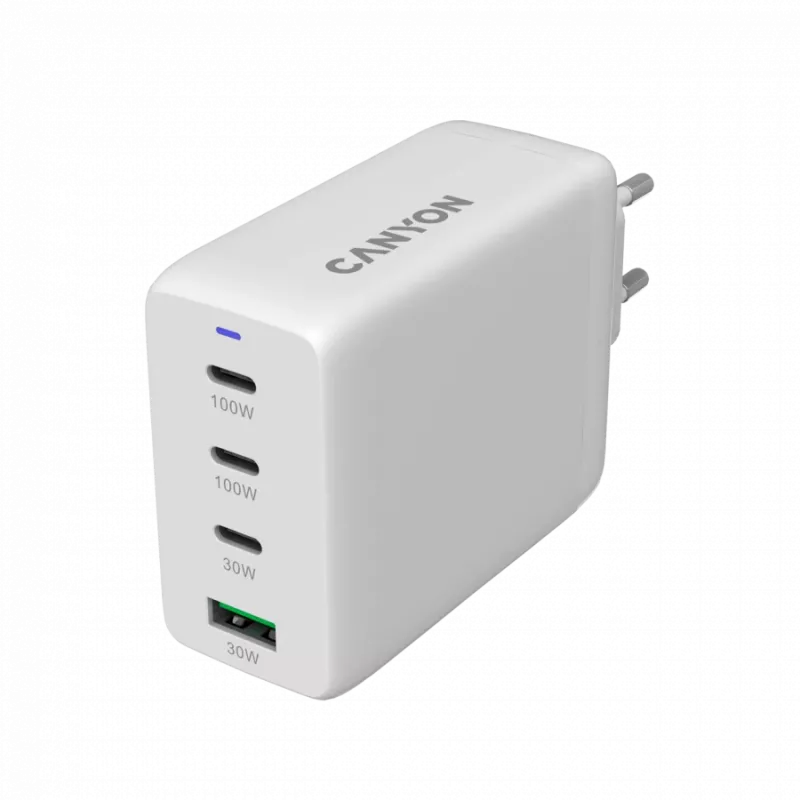 Caricabatterie universale da parete Canyon 100ACC High-Speed - 2x USB-C 100W - 1x USB-C 30W -
