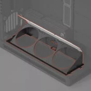 Staffa ventola inferiore angolata HAVN HS 420 nera per montaggio ventole case