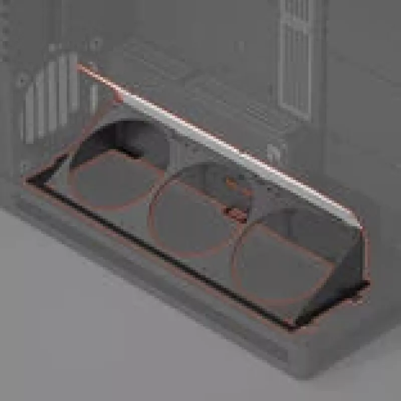 Staffa ventola inferiore angolata HAVN HS 420 nera per montaggio ventole case