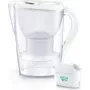 Caraffa filtrante BRITA Marella bianca con 1 cartuccia ALL-in-1 e 1 cartuccia Extra Lime, capacità utilizzabile 1,0–1,5 L