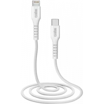 SBS TECABLELIGTC1W - 1 m - Lightning - USB C - connettore maschio - connettore maschio - bianco