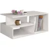Topeshop PRIMA BIEL Tavolino / Tavolino laterale / Tavolino d'angolo forma libera 1 gamba