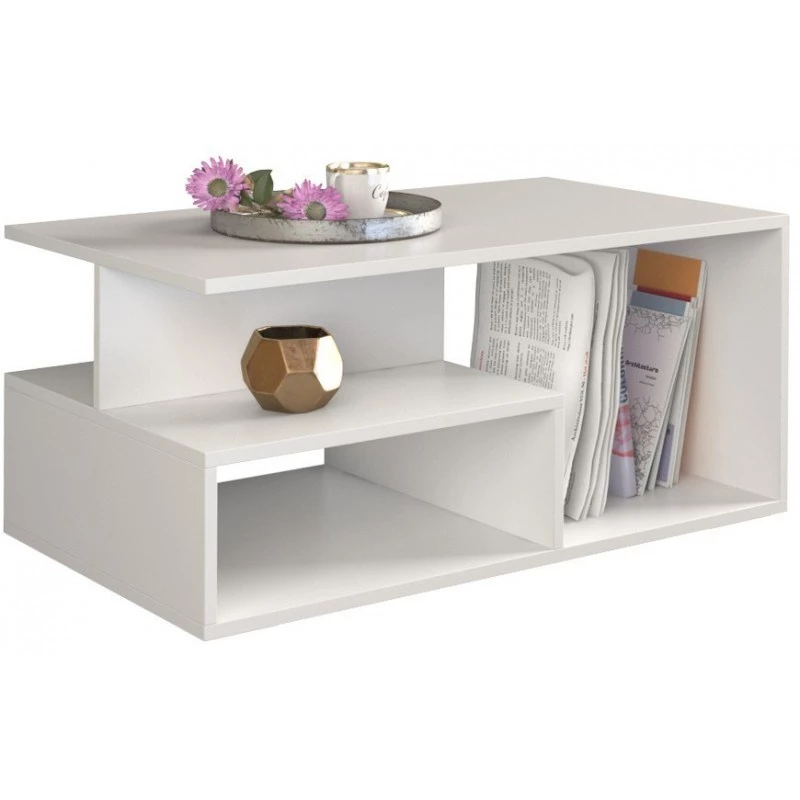 Topeshop PRIMA BIEL Tavolino / Tavolino laterale / Tavolino d'angolo forma libera 1 gamba