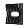 Caricabatterie XTAR 4 slot per AA/AAA (Li-Ion, NiMH) USB-C, indicatori LED, nero