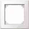 Cornice / coprifrutto Merten 478125, bianco, senza viti, cornice singola