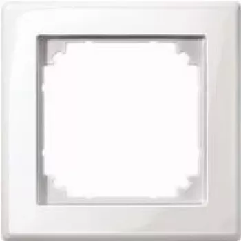 Cornice / coprifrutto Merten 478125, bianco, senza viti, cornice singola