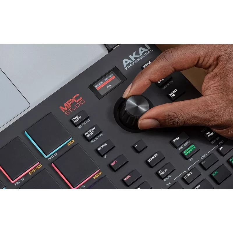 Controller MIDI Studio AKAI MPC Studio MK2 con 16 pad, LCD, retroilluminazione RGB, USB-MIDI, larghezza 305 mm