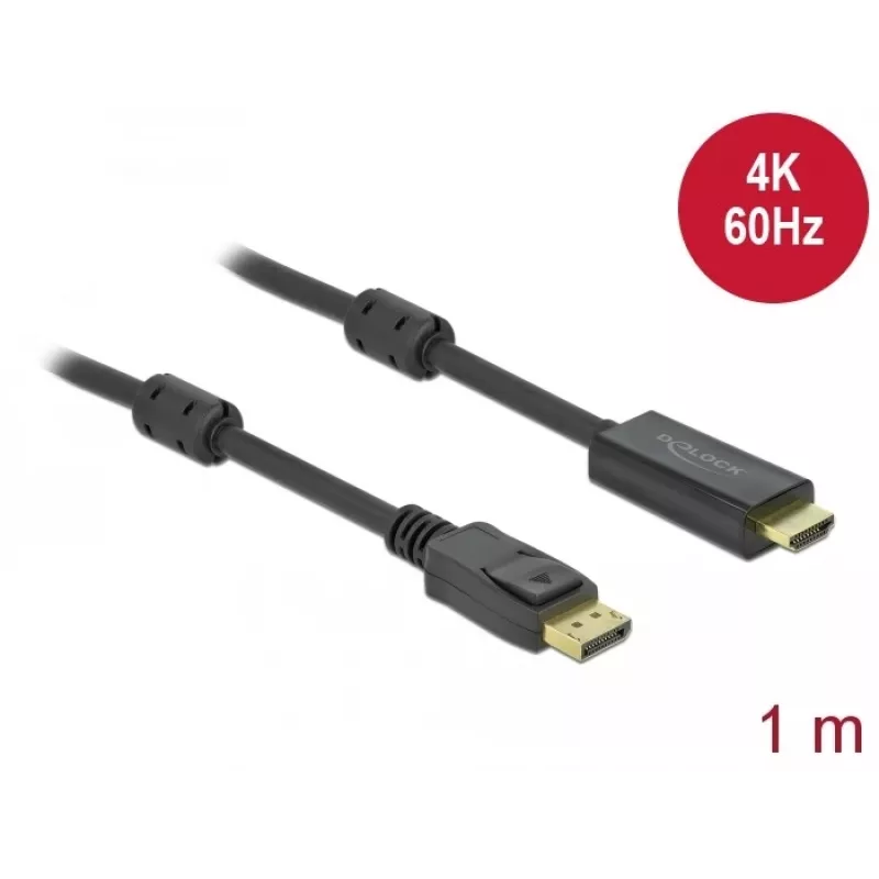 Cavo DeLOCK Active DisplayPort 1.2 a HDMI 4K 60 Hz 1 m