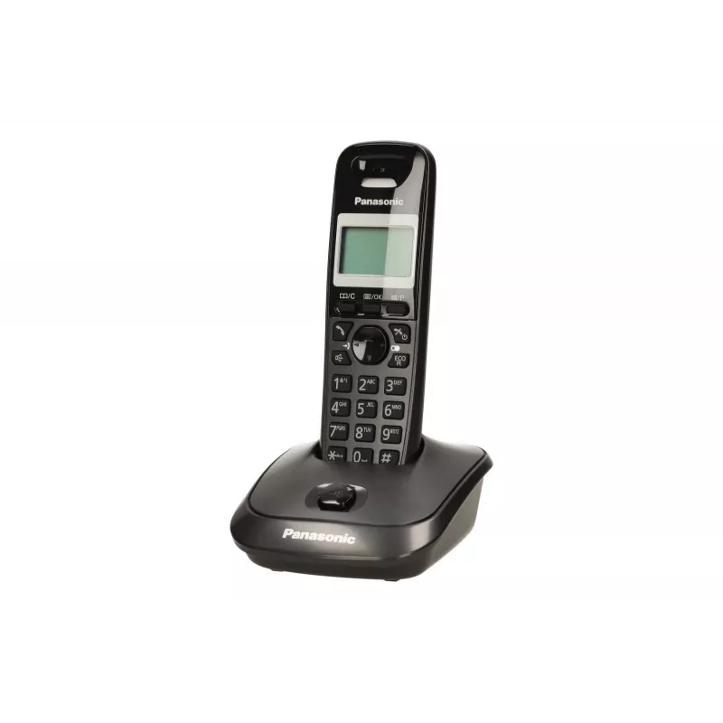 Panasonic KX-TG2511 telefono DECT nero con display del numero chiamante