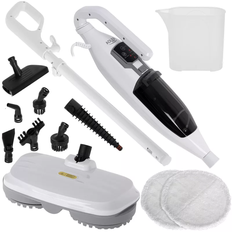Adler AD 7052 mocio a vapore rotante bianco