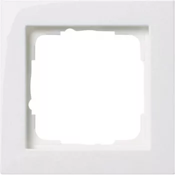Gira E2 021129 cornice 1 posto, bianco, termoplastica, senza viti