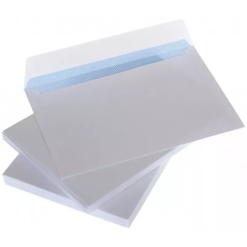 Buste C65 bianco con banda e stampa interna 114x229 mm x 50 pezzi