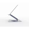 Supporto rialzato per notebook GEMBIRD NBS-DR1-01 – base girevole, regolabile in altezza, grigio space