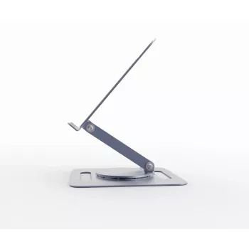 Supporto rialzato per notebook GEMBIRD NBS-DR1-01 – base girevole, regolabile in altezza, grigio space