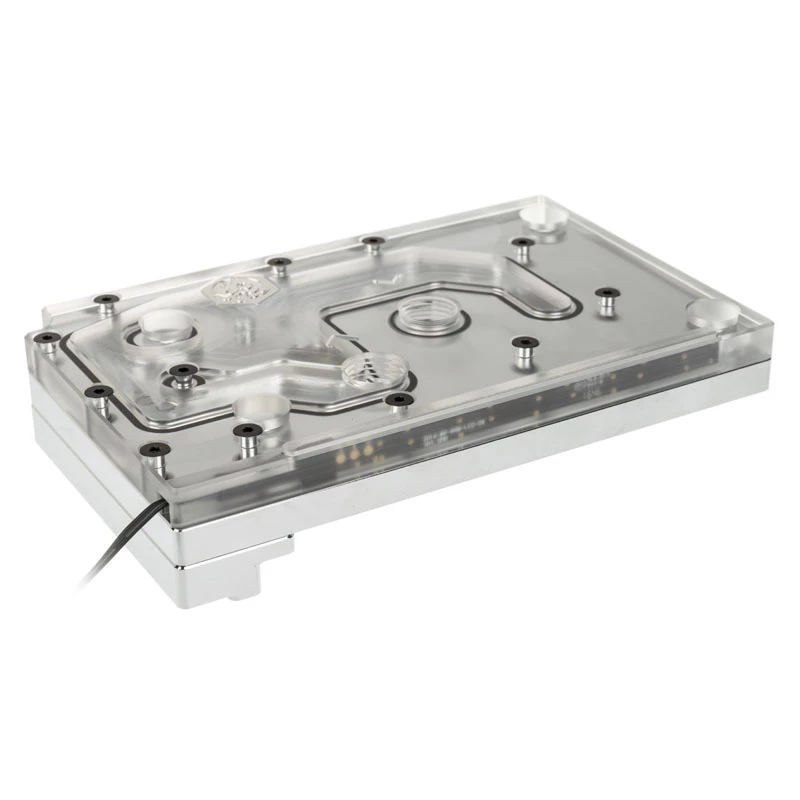 Water block BitsPower Monoblock per ASRock X399M Taichi RGB, acrilico/rame, nichelato, 90×142×29,1 mm