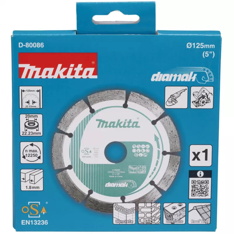 Disco diamantato Makita D-80086 125 mm diametro 22,23 mm foro