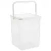 Contenitore per detersivo in plastica Rotho Basic 9 L modello 1770101100RP, bianco, coperchio, foro per appendere