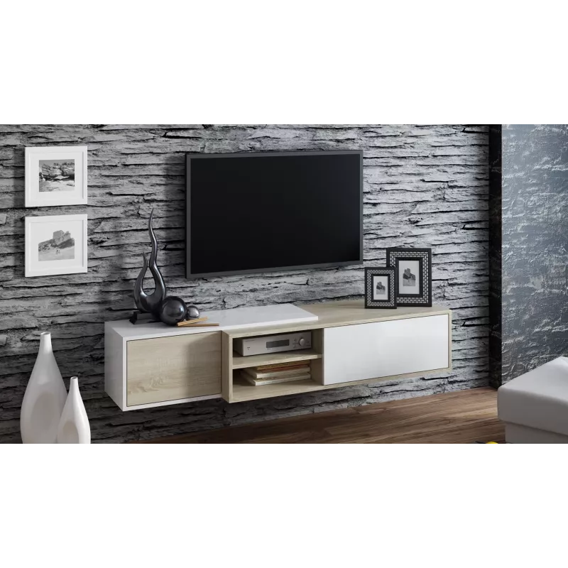 Mobile TV Cama SIGMA1 180 rovere Sonoma/bianco lucido