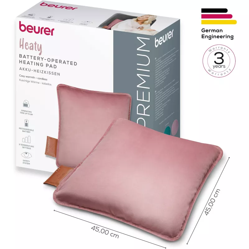Beurer HK 77 Heaty blush-rose lavanda rivestimento in velluto (20074)
