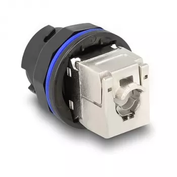 Delock 67047 Jack RJ45 Cat.6A da pannello con terminazione LSA, nero