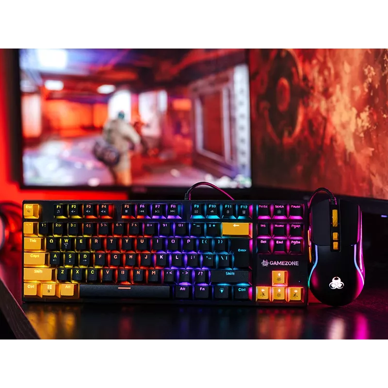 Tracer HORNET 87 Tastiera mouse inclusi gaming USB QWERTY inglese nero, giallo