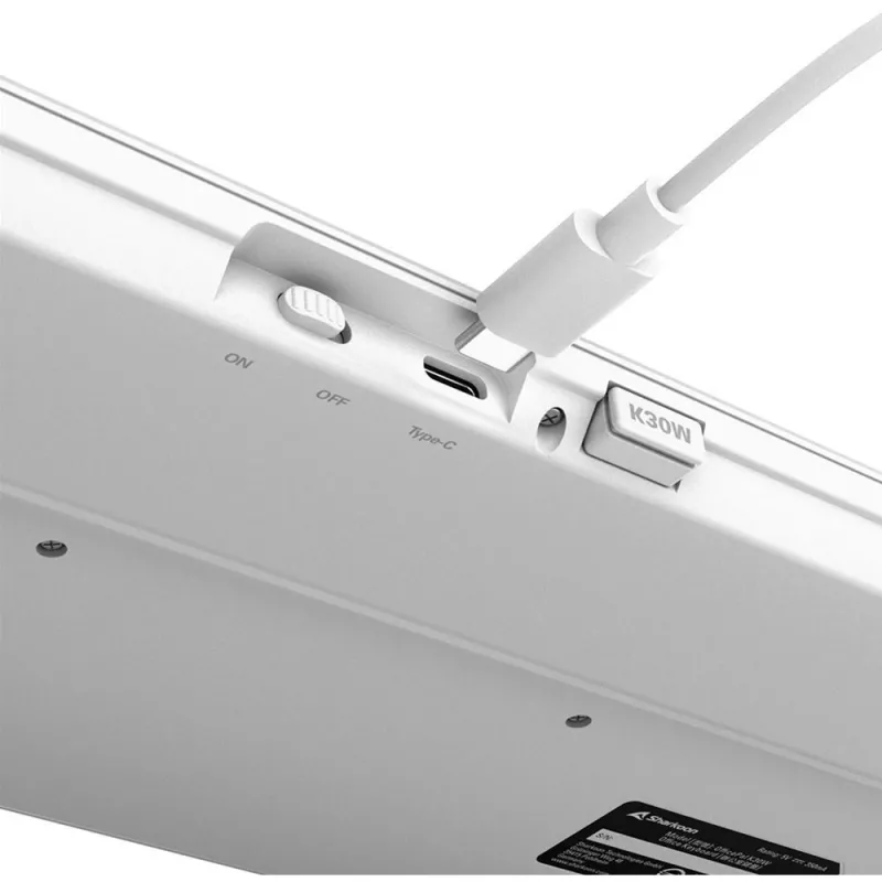 Sharkoon OfficePal K30W bianco layout DE Rubberdome