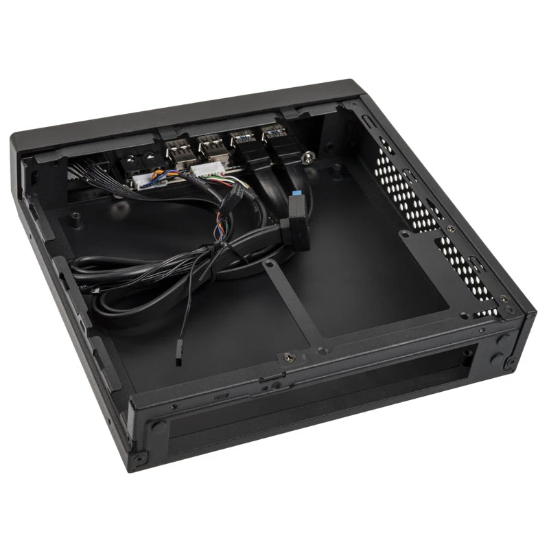 Akasa Cypher MX3 - mini-tower - PC - SGCC - nero - Thin Mini-ITX - disco fisso - alimentazione (A-ITX38U3-M1B)