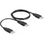Cavo USB DeLOCK 2.0 Type-A su 2 x Type-A 70 cm nero