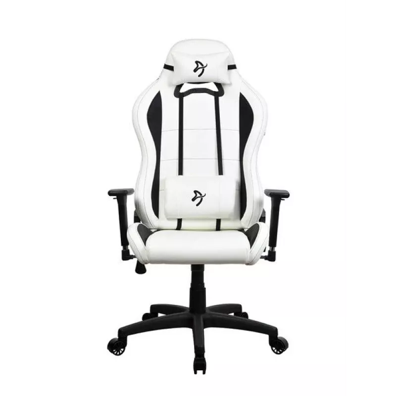 Sedia gaming Arozzi Torretta SoftPU — bianca, rivestimento in SoftPU, braccioli regolabili, schienale reclinabile