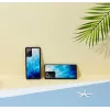 Custodia protettiva iKins per Samsung Galaxy Note 20 — Blue Lake e nero, cover sottile