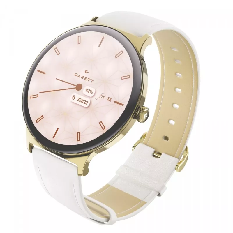 Smartwatch Garett Verona 2 Gold Mesh con Bluetooth e misuratore di frequenza cardiaca