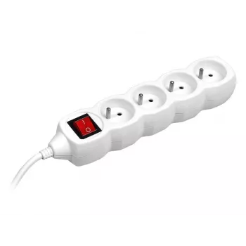 PowerWatch 3 m (4 prese) bianco con interruttore