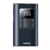 Baseus PrimeTrip VA1 compressore portatile per pneumatici, 75 W, 2 in 1 con torcia e power bank da 6000 mAh, nero