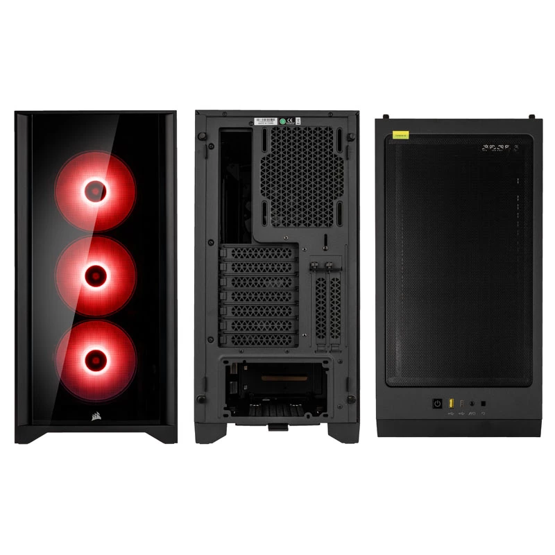 CORSAIR iCUE 4000X RGB case mid-tower in vetro temperato nero