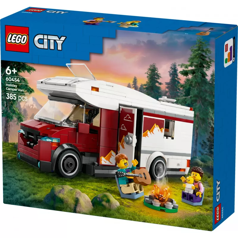 Giocattolo da costruzione LEGO City Camper avventura 60454, 385 pezzi, altezza 80 mm, per bambini da 6 anni