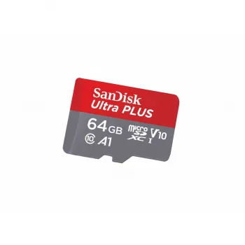 SanDisk 64 GB Ultra PLUS microSD 150 MB/s+adattatore SD - 150 MB/s