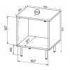 Cama Meble HOLE comodino, set di 2 pezzi, 44×40,5×53,5 cm, bianco opaco
