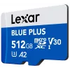 Scheda di memoria MicroSDXC Lexar BLUE PLUS 512 GB, UHS‑I, lettura 170 MB/s, U3/V30