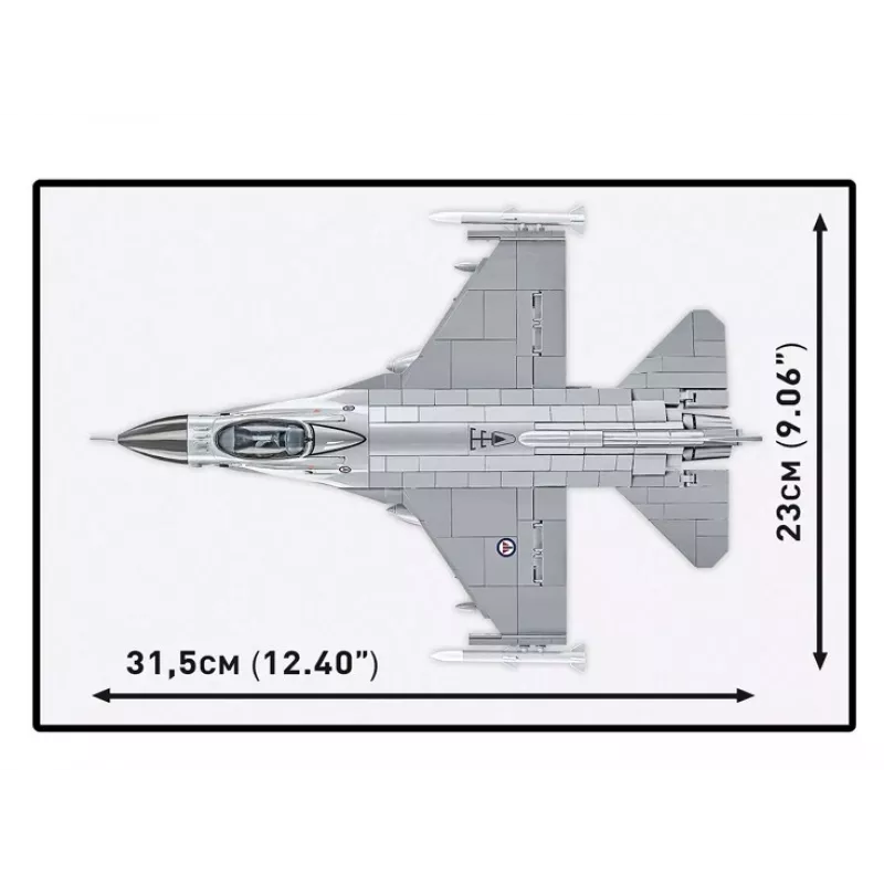 Kit di costruzione Cobi F-16AM Fighting Falcon, 495 pezzi, modello in scala